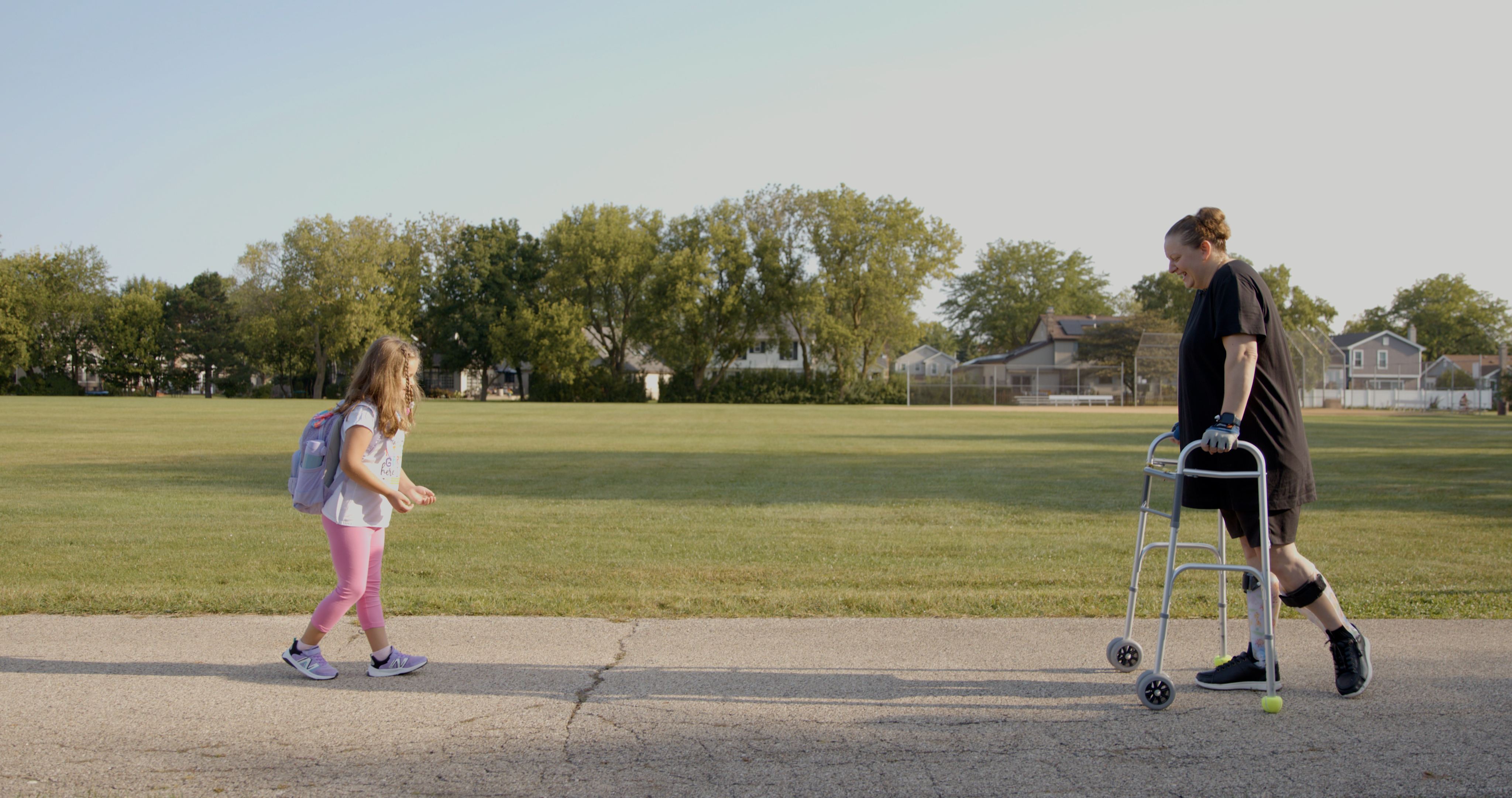 Evelyn walking