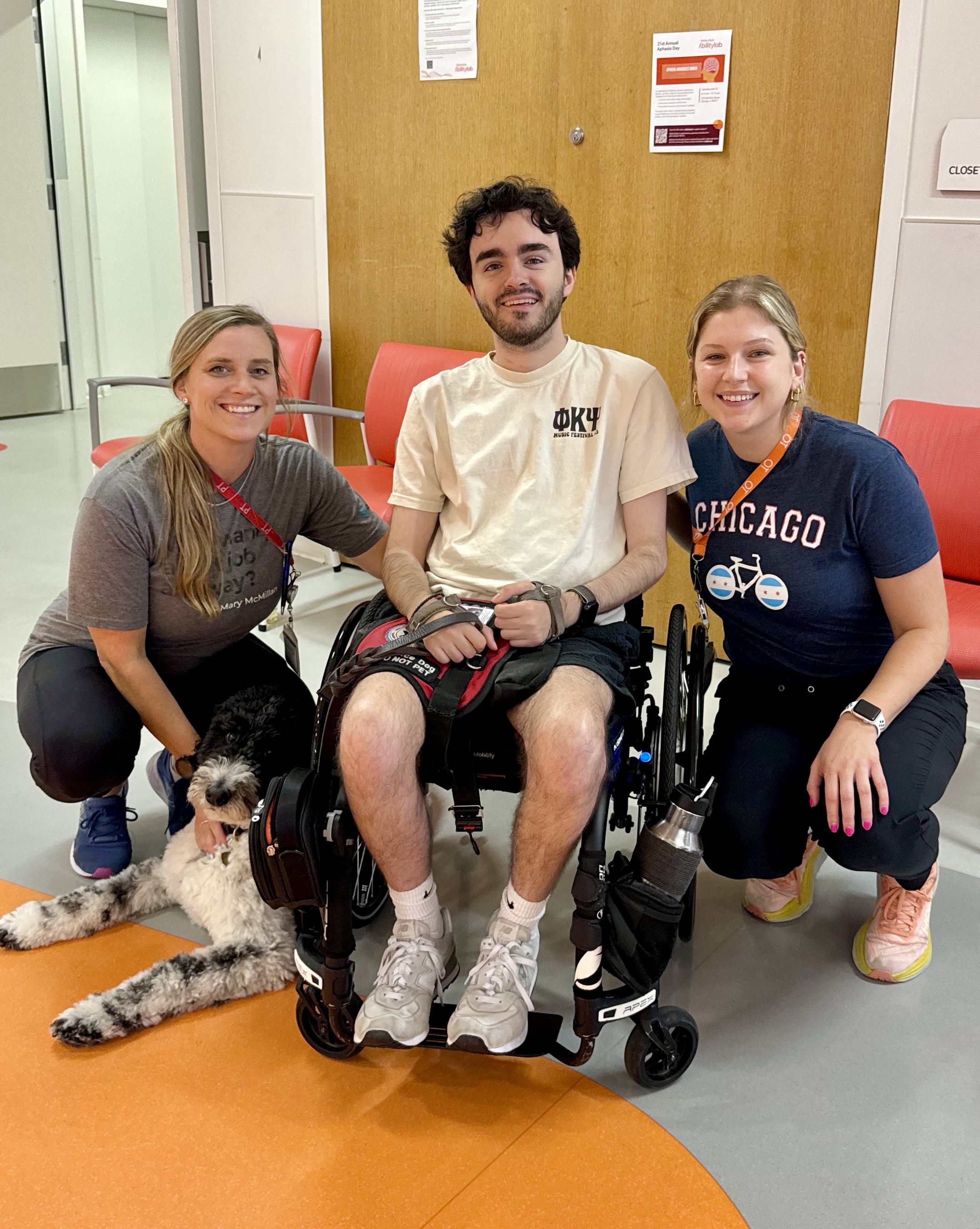 Steph with his PT and OT