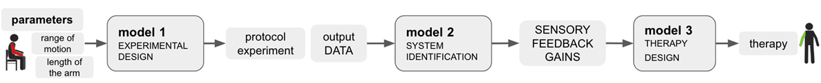 Identification of sensory-motor control in reaching 