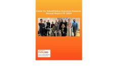 cover of CROR FY 2024 annual report. Orange background with CROR logo and group photo of CROR staff