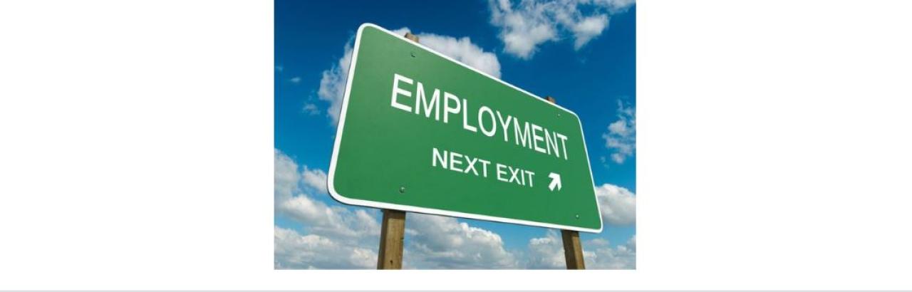 photo of road sign that says employment