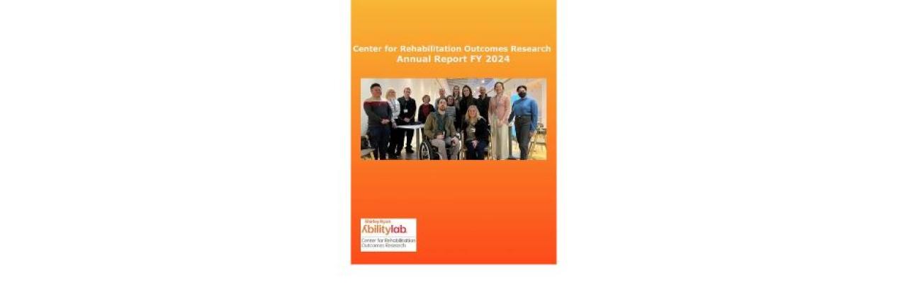 cover of CROR FY 2024 annual report. Orange background with CROR logo and group photo of CROR staff