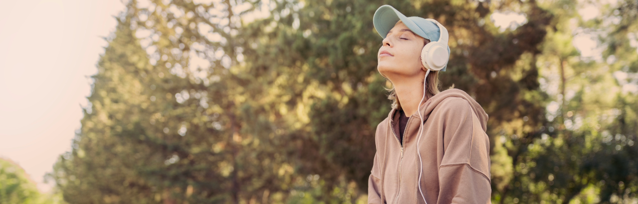 person looking at a sunset