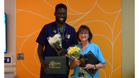 24th Floor Nursing Team’s Marcus Baker & Rose Barraza Honored with DAISY & BEE Awards