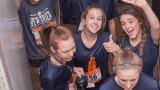 Climbers prepare to walk the 103 floors of the Willis Tower