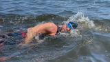 Rob Heitz swimming in Lake Michigan