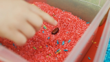 Child playing with sensory activity