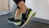 walking on treadmill
